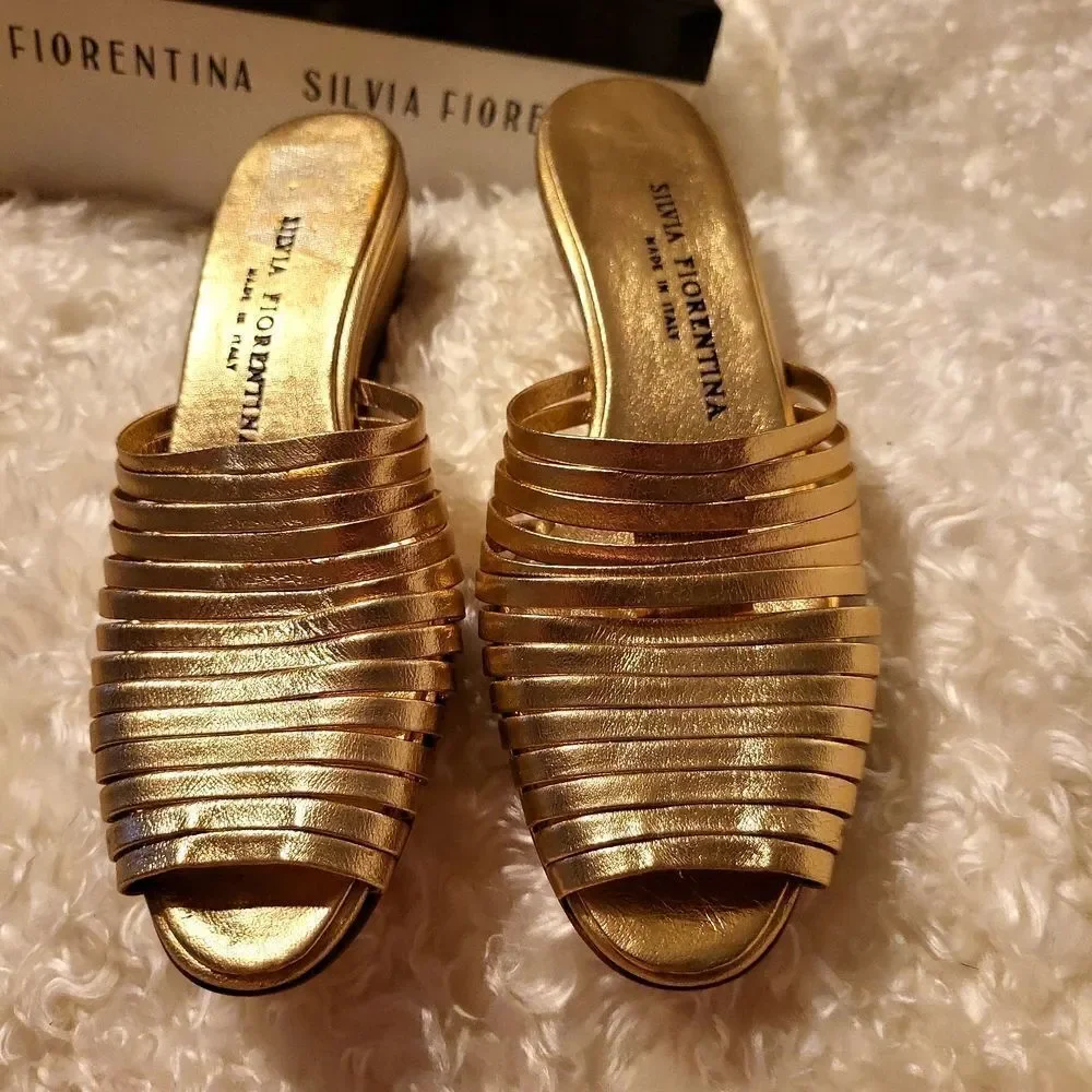 Silvia florentina carmelagold,old nappa sz.6 all leather originally 510.00$, NWT